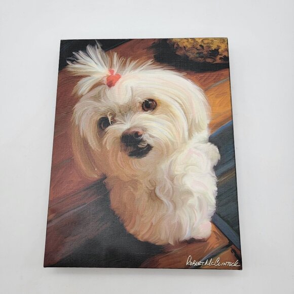 Other - Robert McClintock Maltese Dog Canvas Print Wall Art